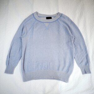 J.CREW Pale Blue 100% Cashmere Crew Neck Sweater